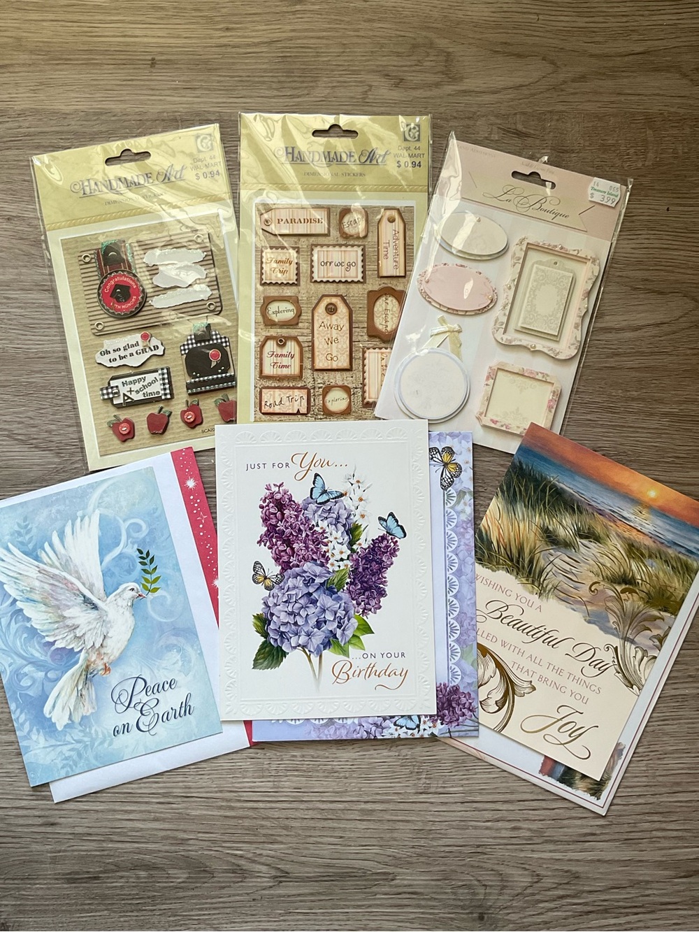 Vintage Scrapbook Sticker & Greeting Card Lot K&Company